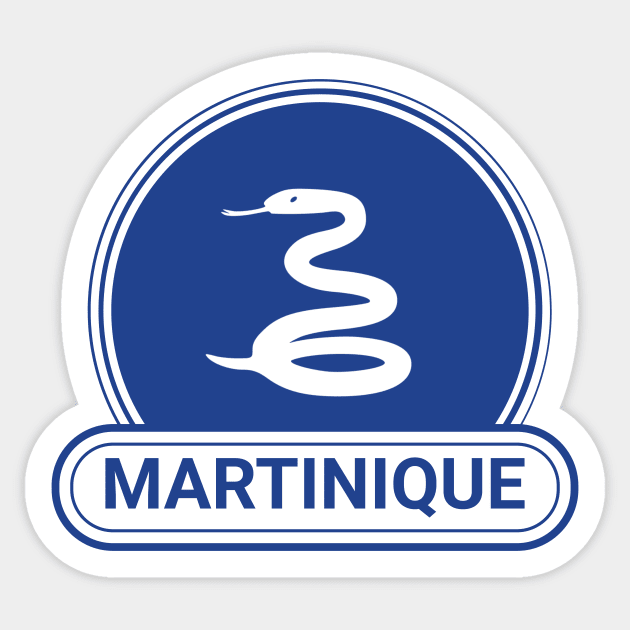 Martinique Country Badge - Martinique Flag Sticker by Yesteeyear